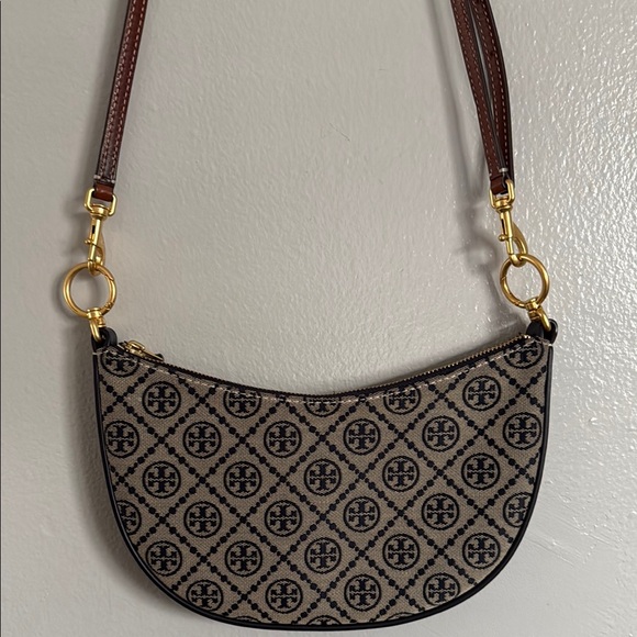 Mini T Monogram Jacquard Hobo Bag - Picture 5 of 11